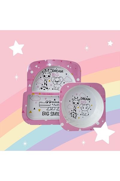 Mamaloop Melamine Food Plate Set