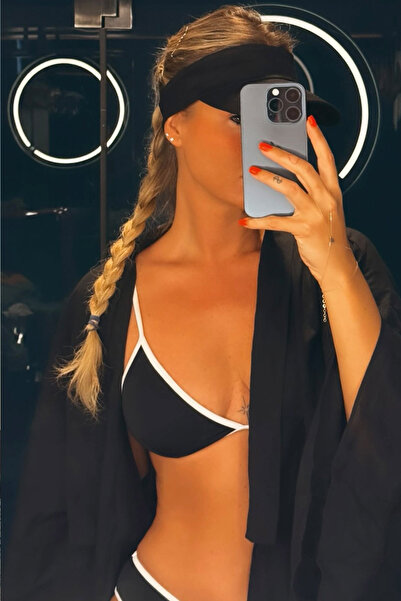 Açelya Okcu Premium Biye Detaylı HERA Fit Kadın Bikini Üstü