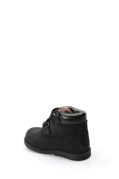 FAST STEP Unisex Genuine Leather Fur Lined Winter Comfortable Daily Velcro Baby Classic Boots 006kba1001