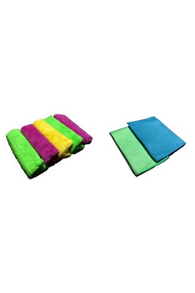 Mr Green 5 Pieces of Microfiber Cleaning Cloth - Gift Micro Fiber Glass Cloth Set of 2