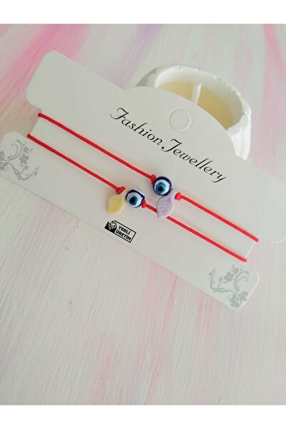 nasclaycollection 25 سوار محظوظ بألوان مختلطة مع خرز عين الشر وأوراق الشجر - ...