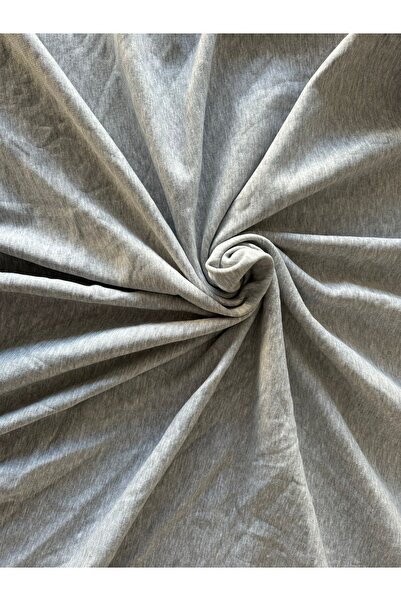 Kalben Kumaş Açık Gri Üç Iplik Şardonlu Pamuklu Kumaş-eşofman/sweat Kumaşı (180x100 Cm )