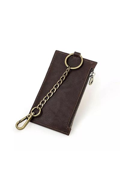 Contact’S Arvada - Γνήσιο Δερμάτινο Ultra Slim Compartment Καφέ Ανδρική θήκη για κάρτες