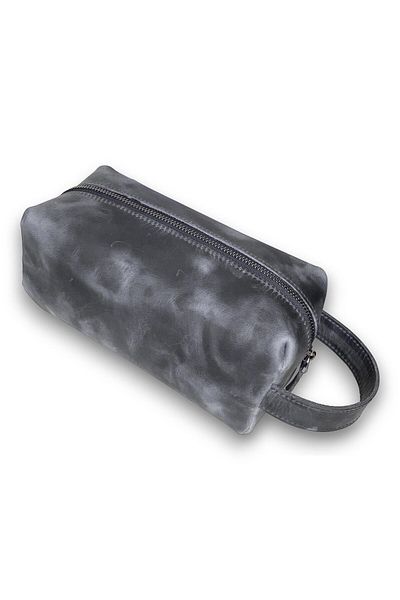Modica Parthenon - Real Leather Zippered Handbag - Shaving Kit Dopp Kit - Travel Bag