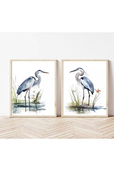 woodhomeworks Ahşap 2'li Çerçeveli Dekoratif Tablo Qmmt35