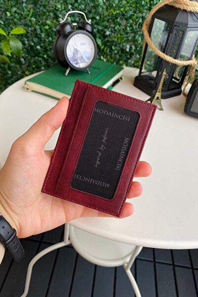 Modica Lotus - Γνήσιο δέρμα Rfid Protect Anti-Theft Magician Burgundy πορτοφόλι