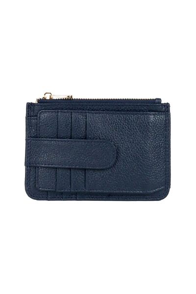 Contact’S Torre - Ανδρικό πορτοφόλι από γνήσιο δέρμα Anti-RFID Prestige Navy Blue