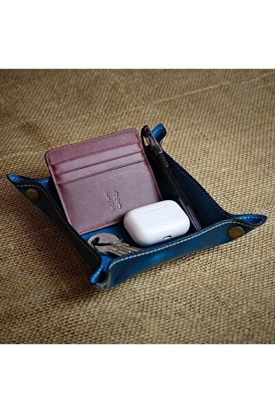 Modica Trevi- Hakiki Deri Masa Tepsisi, Ofis Masa Aksesuarı, Gerçek Deri Orga...