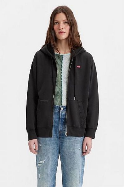 Levi's Черен стандартен дамски суитшърт с цип - A9404-0000