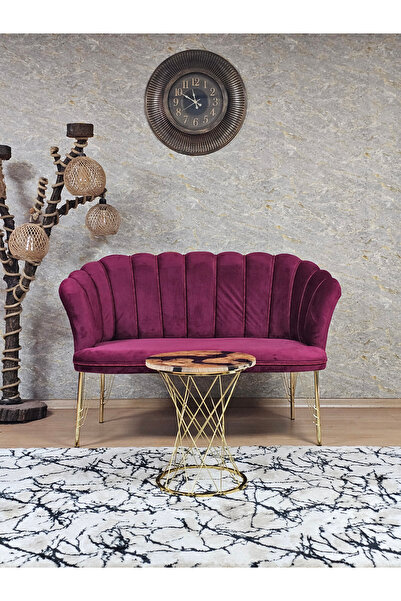 ZAFİR İkili Gold Kaplama Tel Ayak Papatya Çay Seti Koltuk Takımı , Balkon, Sa...