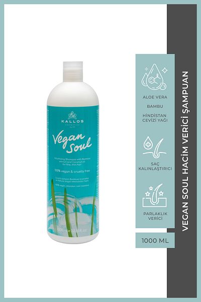 Kallos Cosmetics Kallos Vegan Soul Volumizing Shampoo 1000 ml