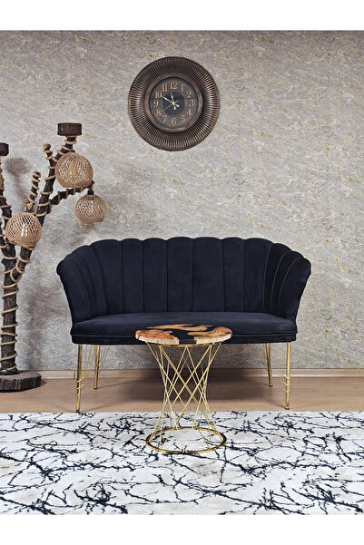 ZAFİR İkili Gold Kaplama Tel Ayak Papatya Çay Seti Koltuk Takımı , Balkon, Salon, Ofis, Cafe Koltuk Takımı