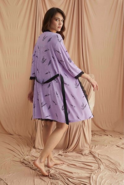 Pijamoni PİJAMONİ KADIN KAŞKORSE SABAHLIKLI TUNİK