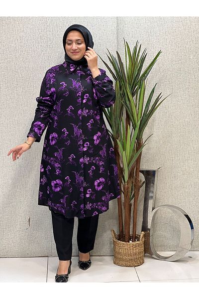 Butik büyük beden Viscose Oversize Tunic