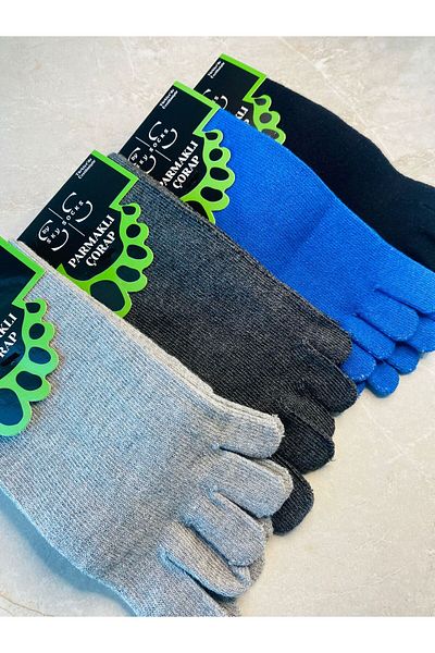 Sky Socks Унисекс комплект от 4 части с аромат на бамбук - противогъбични чорапи с пръсти
