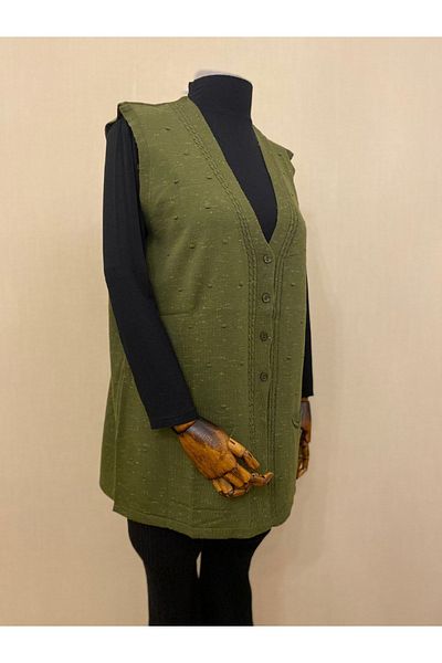 TEK Knitwear Mother Vest / Melted Khaki