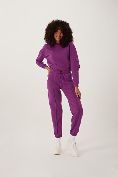 QUHOX Set trening pentru transpirație pentru damă violet