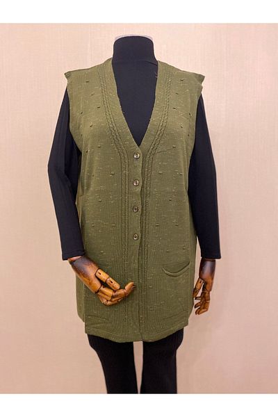 TEK Knitwear Mother Vest / Melted Khaki