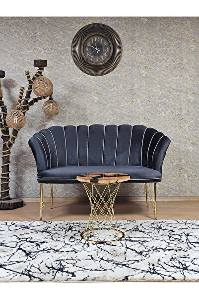 ZAFİR İkili Gold Kaplama Tel Ayak Papatya Çay Seti Koltuk Takımı , Balkon, Sa...