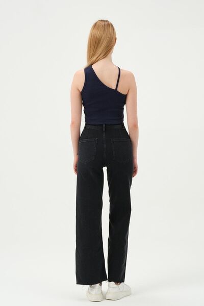 QUHOX Жіночий кроп-топ на бретельках, індиго