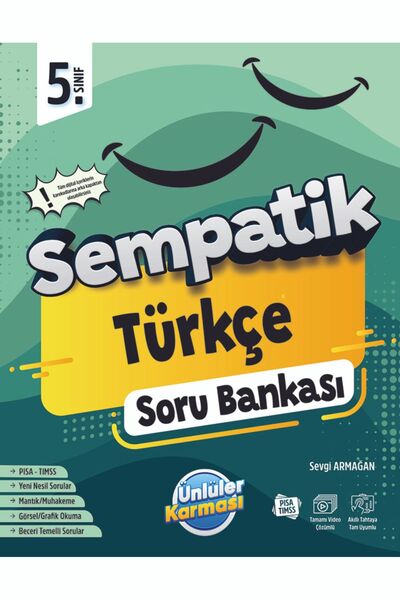 Ünlüler Karması Yayınları 5. Sınıf Sempatik Türkçe Soru Bankası (2023-2024 EĞ...