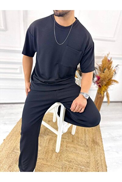 elkumoda Flexible Lycra - Soft Textured Oversize Sweatpants with Pockets and ...