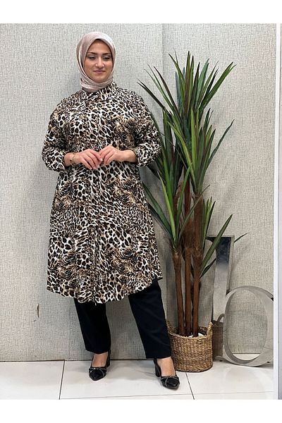Butik büyük beden Viscose Oversize Tunic