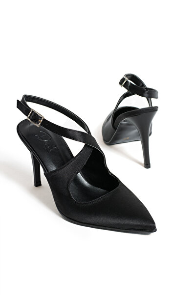 DUXAL SHOES Natalia Cross Stone Detailed Pointed Toe Thin Heeled Shoes