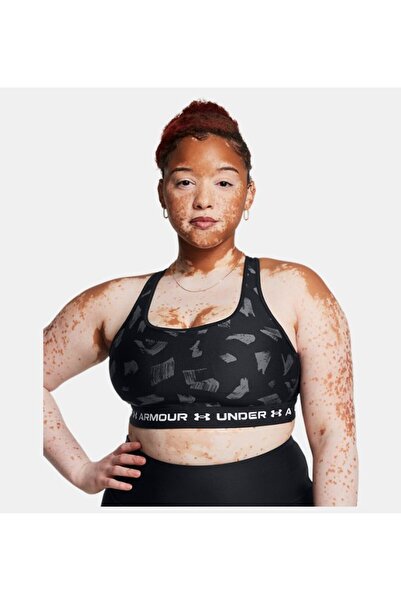 Under Armour Kadın UA Crossback Mid Baskılı Spor Sütyeni 1361042-009