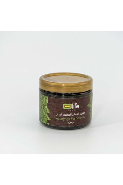 olife soap مقشر حمام مغربي وجل مقشر بزيت الزيتون الطبيعي (400 مل)