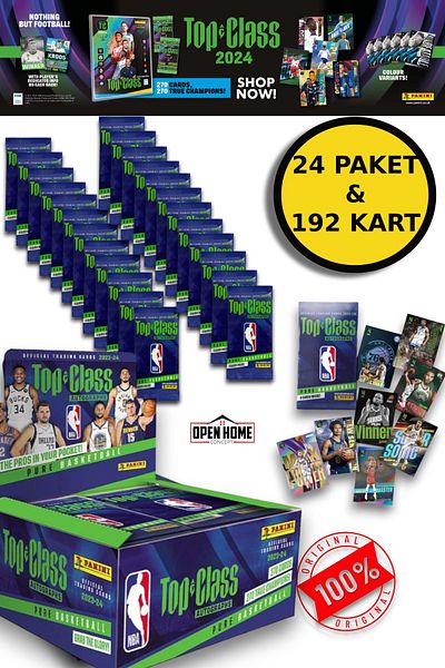 TOYFEST Panini NBA Top Class 2024 - 24 Pack Collectible Basketball Player Cards (192 Pieces)