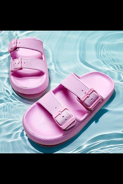GEZER Eva Double Buckle - Ρυθμιζόμενη Αδιάβροχη Θάλασσα, Πισίνα, Παντόφλες παραλίας