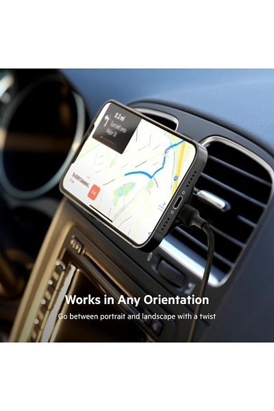 Belkin BoostCharge Magnetic Car Charger & Phone Mount for iPhone 15, 14, 13, 12, Mini, More(Cable Included)