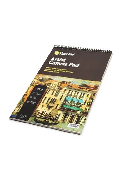 GLANCE Set of 12 - Artist Canvas Pad, Canvas Notebook, A4 10 Yp, Acrylic Metallic Marker, 6 Metallic and 6 Vibrant Colors