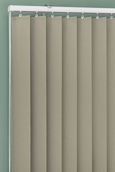 VENTİ PERDE Sütlü Kahve Blackout Dikey Stor Perde Güneş Geçirmez Karartma Perde