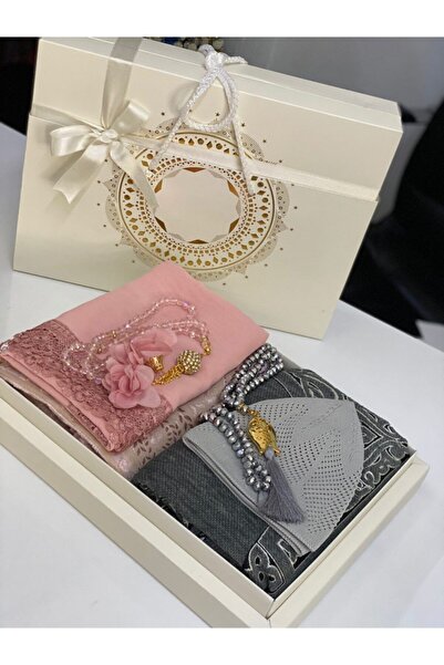 çeyizlik setim حزمة العروس والخطوبة - طقم سجادة صلاة سميكة للعريس مع سجادة صلاة