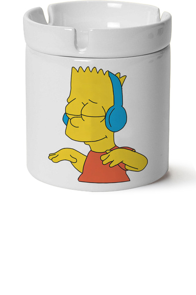 Çakilap Σίμπσονς με τύπωμα Πλενόμενο Τασάκι από πορσελάνη - Μηχανοκίνητο (Kp-Çf)