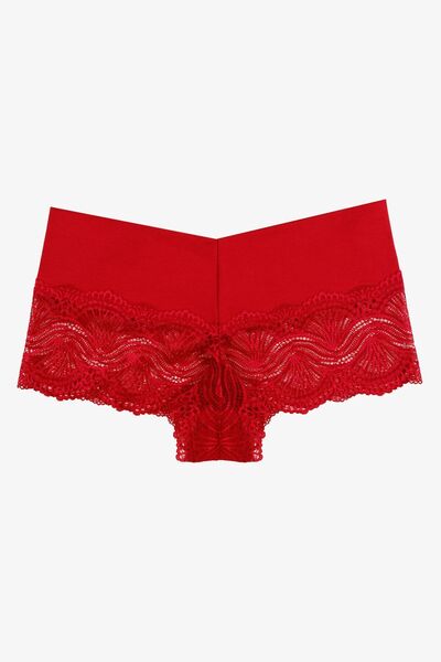 koza iç giyim Kadın 3'lü Dantelli Boxer-külot