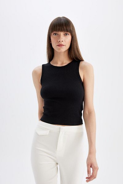 DeFacto Black Halter Neck Slim Fit Camisole Athlete - A8859Ax24Au