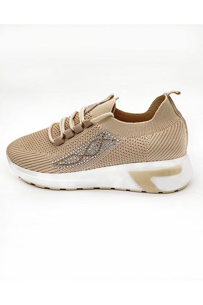 MAGGIO Tenis de damă bej - cu model de piatră și confortabil