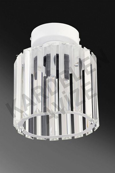 SONSUZ AYDINLATMA&AVİZE Luxury Chandelier - White Single Crystal Stone Plafonier