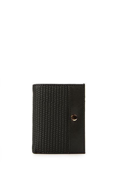 minebag ZC153 Μοντέλο Faux Leather Μαύρο Γυναικείο Πορτοφόλι - Με θήκες