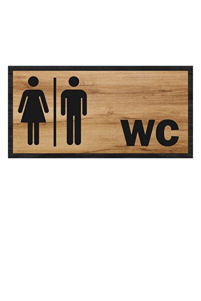 Aldebaran Reklam سلسلة مرحاض أفقية باللون الأسود والبني وعلامة تحويل التحذير