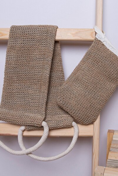 so saff حقيبة لليدين والظهر من مزيج الجوت والكتان مكونة من قطعتين