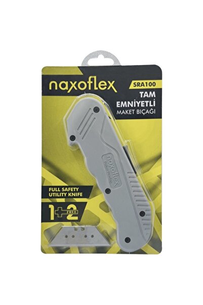 naxoflex Tam Emniyetli Maket Bıçağı 2+1 Yedek Bıçaklı