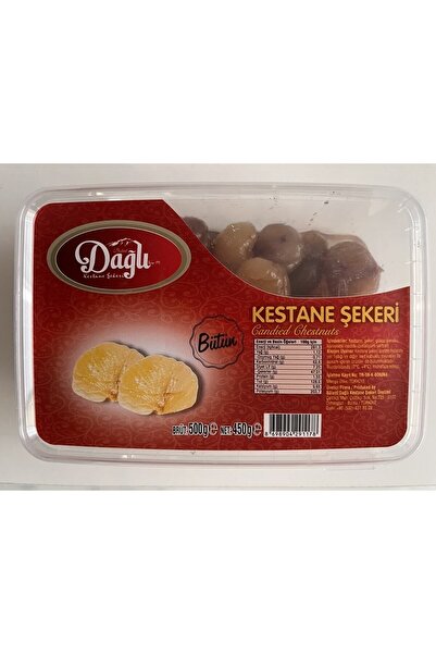 Bülent Dağlı Brüt:500gr. Süzme:450gr. Plastik Kase Sade Kestane Şekeri (BÜTÜN)