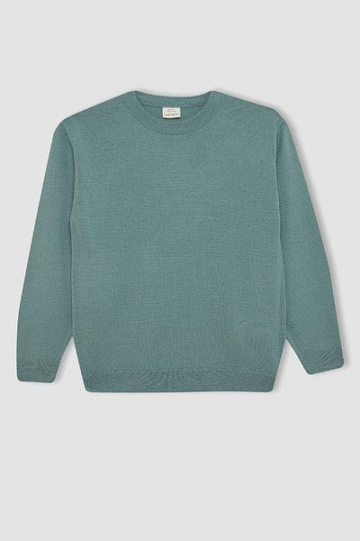 DeFacto Boy's Crew Neck Basic Sima kötöttáru pulóver A4992a824wn