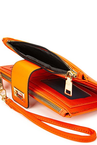 minebag ZC147 Model Orange Hand-held Women's Wallet