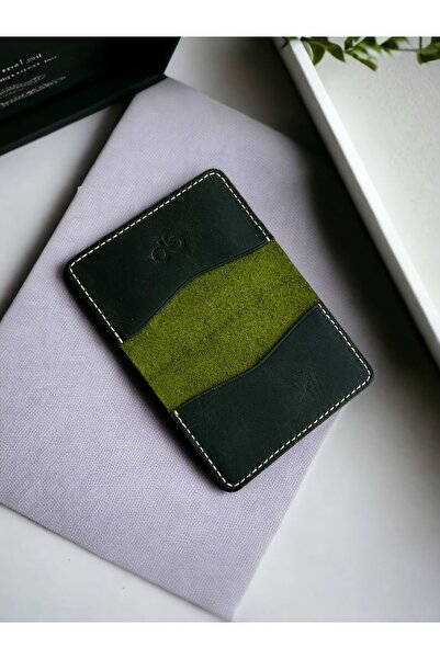 DeriBoss Ιταλική θήκη για κάρτες Minimal Leather (πράσινη)