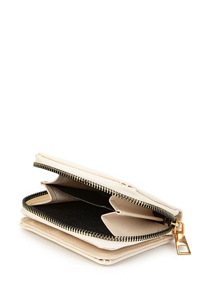 minebag ZC141 Model Women's Wallet - Compartment and Cream Color